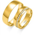 Obrączki złote ZS-C-121 półokrągłe