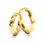 Obrączki złote S326 półokrągłe