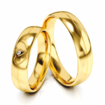 Obrączki złote S330 półokrągłe