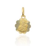 Medalik złoty z Matką Boską Częstochowską