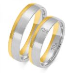 Obrączki złote ZS-OE-204 półokrągłe