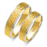 Obrączki złote ZS-OE-127 płaskie młotkowane