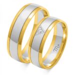 Obrączki złote ZS-OE-037 półokrągłe