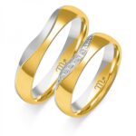 Obrączki złote ZS-B-216 półokrągłe