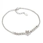 Bransoletka srebrna gwiazdka z cyrkoniami