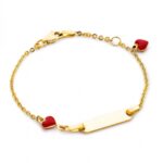 Bransoletka złota serduszka