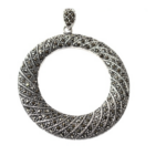 Zawieszka srebrna z markasytami