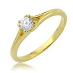 Pierścionek złoty z cyrkonią I-P1943