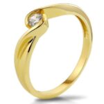 Pierścionek złoty z cyrkonią  I-P1946