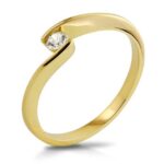 Pierścionek złoty z cyrkonią I-P1956