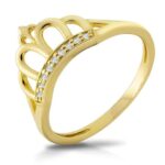 Pierścionek złoty z cyrkoniami I-P1948
