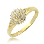 Pierścionek złoty z cyrkoniami I-P1931