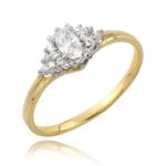 Pierścionek złoty z cyrkoniami I-P1761