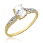 Pierścionek złoty z cyrkoniami I-P1690