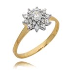 Pierścionek złoty z cyrkoniami I-PB0083