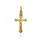 Zawieszka krzyżyk złoty z Jezusem komunia święta