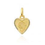 Medalik złoty z Matką Boską Fatimską Komunia Święta