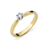 A Pierścionek złoty z diamentem Perfect for Her