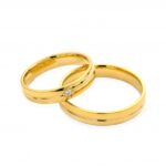 Obrączki złote SL35 półokrągłe - obrazek 2
