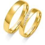 Obrączki złote ZS-C-124 półokrągłe