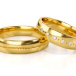 Obrączki złote S335 półokrągłe