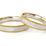 Obrączki złote S336 półokrągłe młotkowane