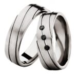 Obrączki tytanowe T142-6 : T142-6/3x0,02ct black