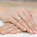 NEW Pierścionek złoty z diamentami BD-W448 - obrazek 5