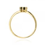 Pierścionek złoty z czarnym diamentem W-496 - obrazek 3