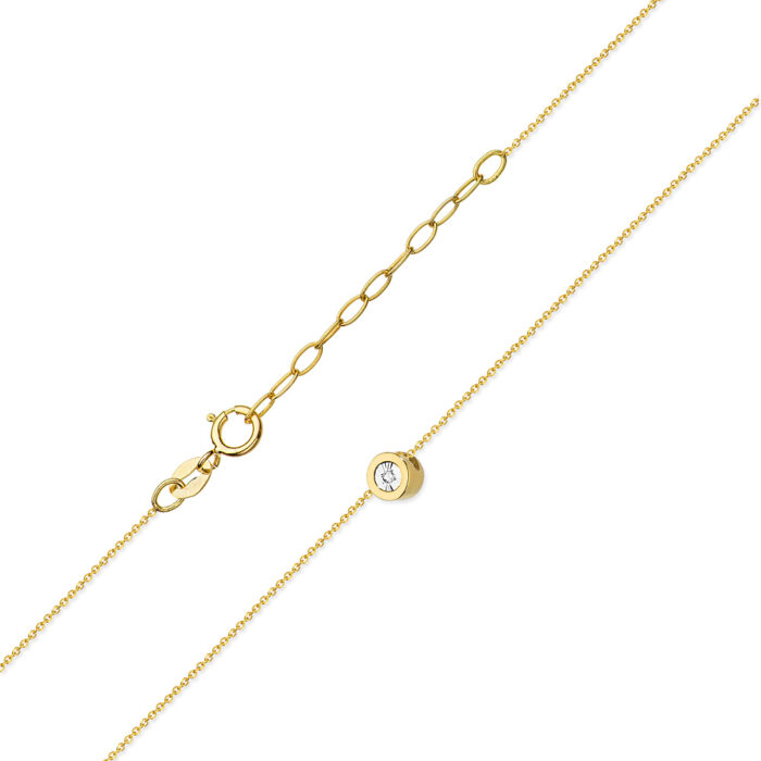 Naszyjnik złoty z diamentem - obrazek 2