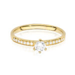 Pierścionek złoty z diamentami BD-W459 - obrazek 3