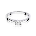 Pierścionek złoty z diamentem BD-W07/B - obrazek 2