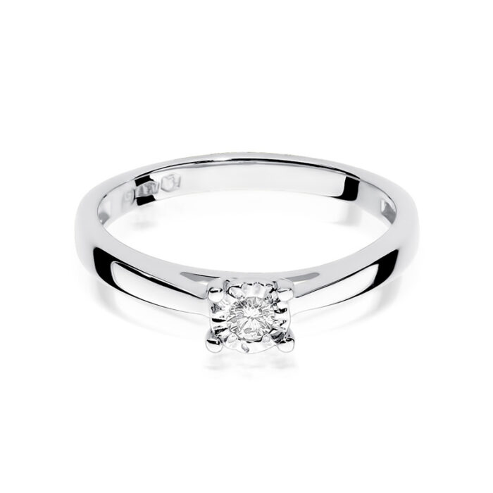 Pierścionek złoty z diamentem BD-W07/B - obrazek 2