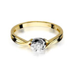 Pierścionek złoty z diamentem BD-W329 - obrazek 2