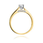 Pierścionek złoty z diamentami BD-W341 - obrazek 3