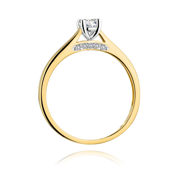 Pierścionek złoty z diamentami BD-W341 - obrazek 3