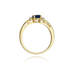 Pieścionek złoty z szafirami i diamentami BD-W06 - obrazek 3