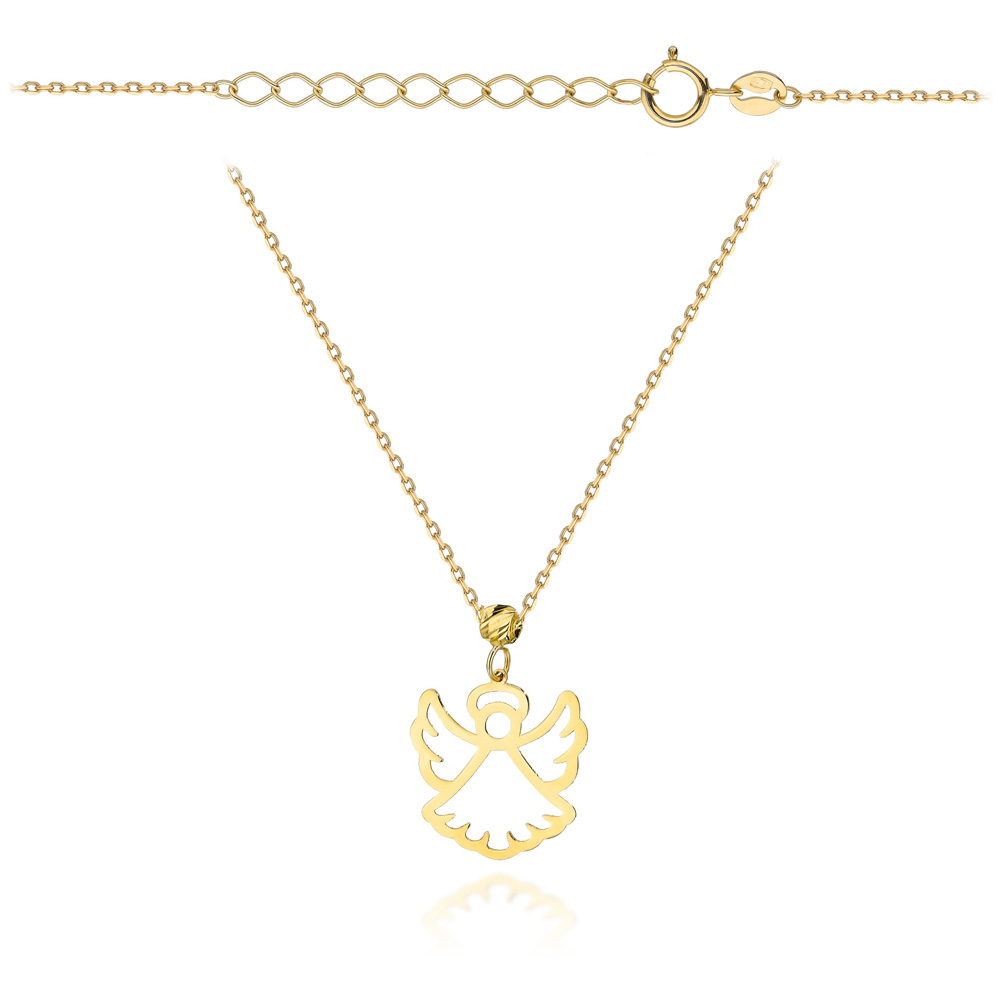 3-N00585-585 Naszyjnik złoty aniołek - obrazek 1