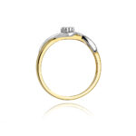 Pierścionek złoty z diamentami BD-W22 - obrazek 3