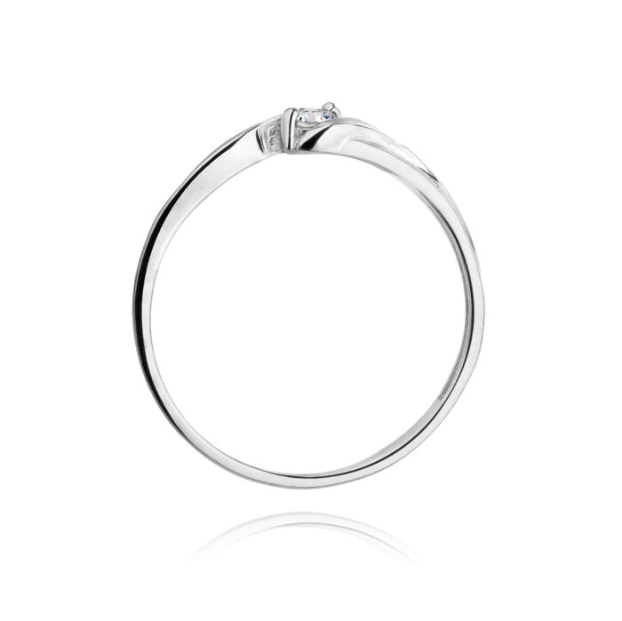 Pierścionek złoty z diamentem BD-W211B - obrazek 3