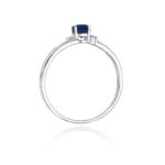 Pierścionek złoty z szafirem i diamentami BD-W68B - obrazek 3