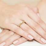 Pierścionek złoty z diamentami BD-W199 - obrazek 4