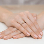 HIT Pierścionek złoty z diamentami serce BD-W435 - obrazek 4