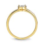 Pierścionek złoty z diamentami - obrazek 2