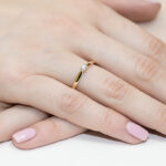 Pierścionek złoty z diamentem BD-W45 - obrazek 4