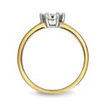 Pierścionek złoty z diamentami - obrazek 3