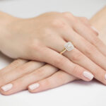 Pierścionek złoty z diamentami BD-W345 - obrazek 4