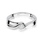 Pierścionek złoty z diamentem BD-W278B - obrazek 2