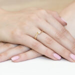 Pierścionek złoty z diamentem BD-W160 - obrazek 4