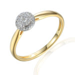 Pierścionek złoty z diamentami